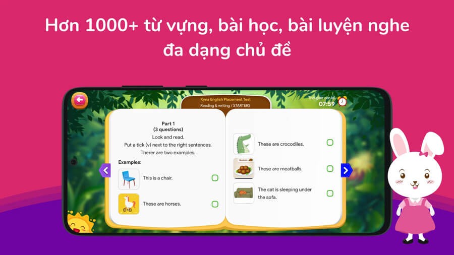 Hơn 1000 từ vựng, bài học, bài luyện nghe với nhiều chủ đề