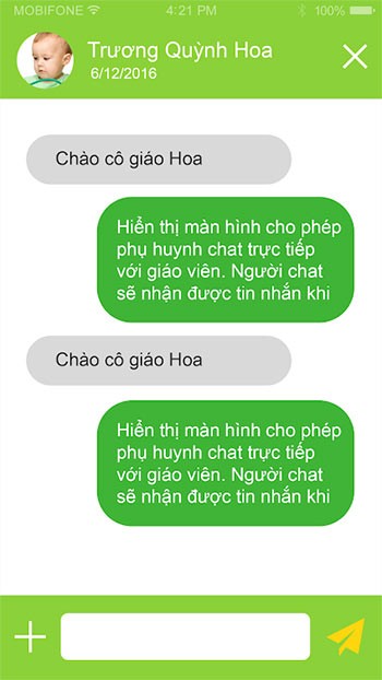 Chat trên KidsSchool