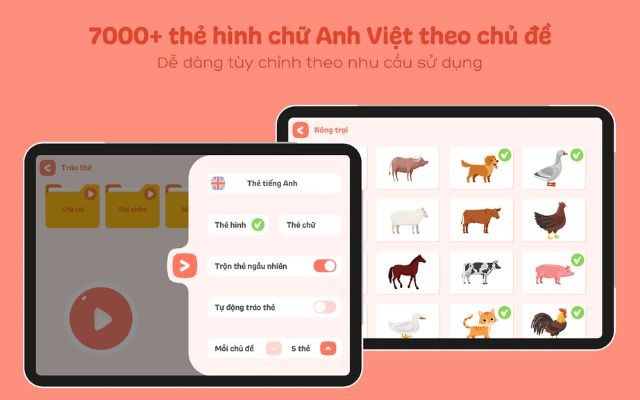 Hơn 7.000 thẻ flashcards song ngữ Anh-Việt
