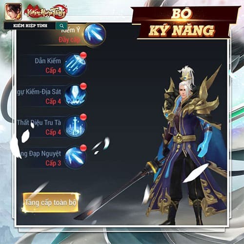 Bộ kỹ năng nhân vật trong Kiếm Hiệp Tình 3D