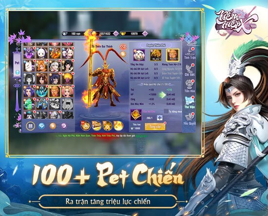 Hơn 100 Pet chiến ra trận tăng lực chiến