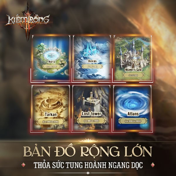 Bản đồ trong game cực rộng lớm