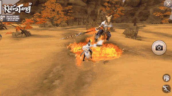 Một cảnh chiến đấu trong Kiếm Tung 3D