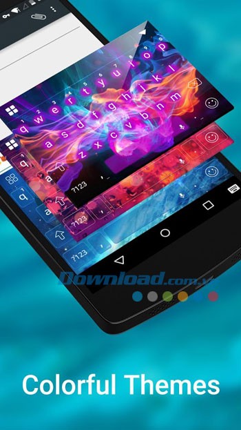 Giao diện sử dụng Kika Keyboard trên Android