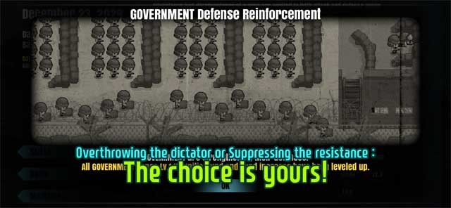 Kill The Dictator cho phép người chơi chọn phe lực lượng nổi loạn hoặc quân Chính phủ