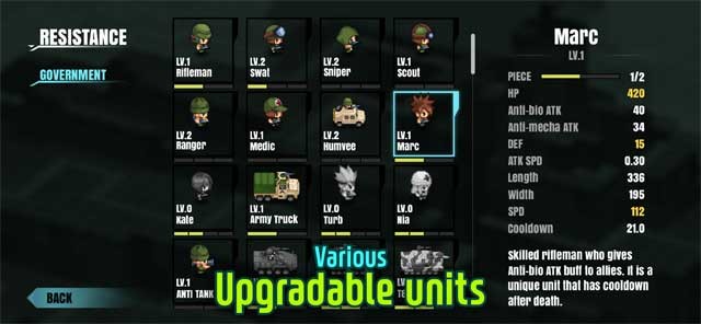 Nâng cấp đơn vị lính để tăng cường sức mạnh chiến đấu