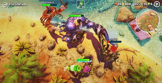 Tham gia đấu trường cua vui nhộn trong game Battle Royale King of Crabs