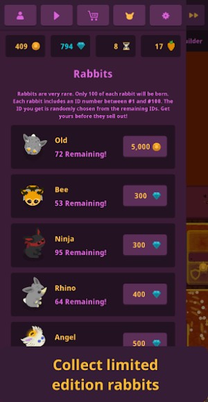 Thu thập các chú thỏ mới