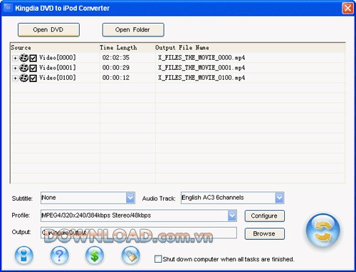 Kingdia DVD to iPod Converter