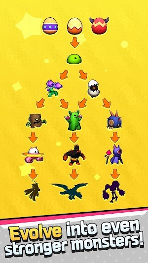 Tiến hóa quái vật của mình trở nên mạnh hơn