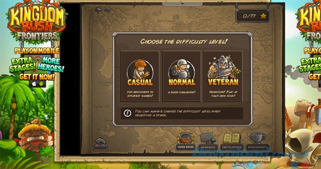 3 mức độ khó trong game