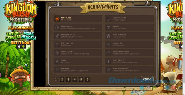 Danh sách thành tích để chinh phục