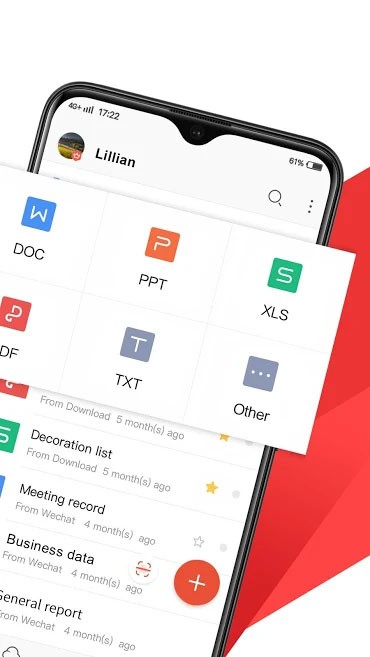 WPS Office for Android hỗ trợ nhiều định dạng