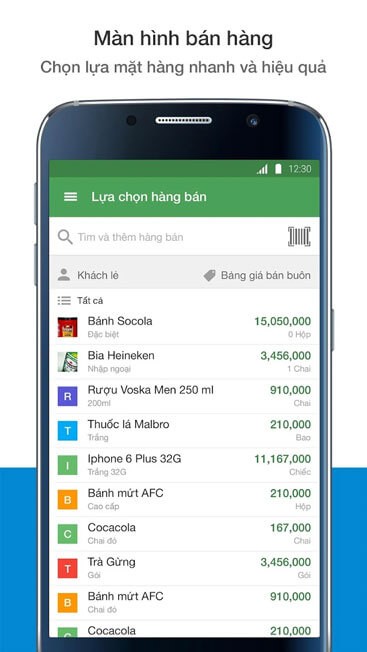 Màn hình bán hàng