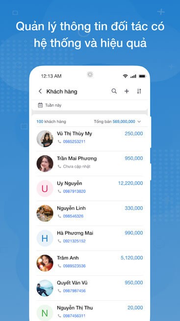 Quản lý thông tin đối tác có hệ thống và hiệu quả.