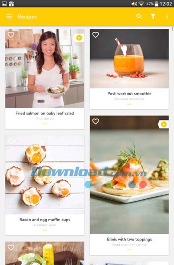 Giao diện ứng dụng Kitchen Stories