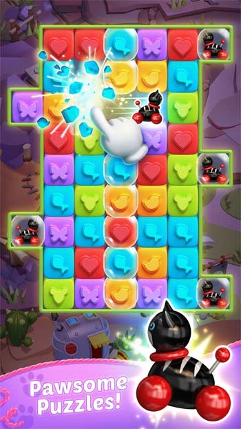 Giải quyết các câu đố match-2 hấp dẫn trong Kitty Journey