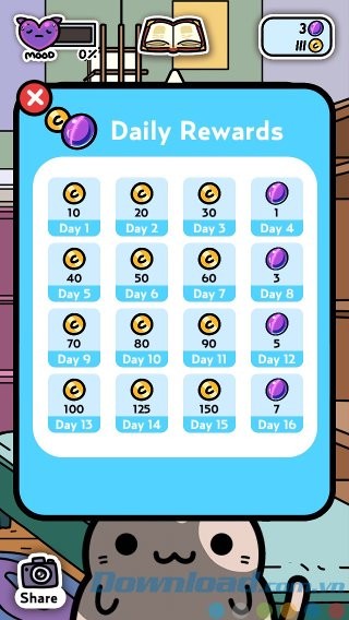 Chơi game mỗi ngày để nhận thưởng