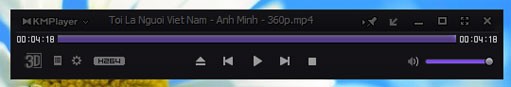 Giao diện KMPlayer thu nhỏ