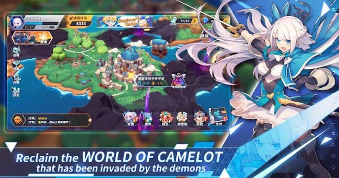 Giành lại vùng đất Camelot đã bị xâm chiếm bởi quỷ dữ trong game Knightcore Kingdom