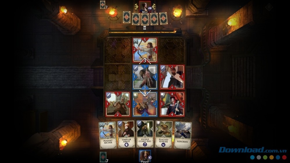 Giao diện chính của game chiến thuật thẻ bài Knightfall: Rivals cho máy tính và Mac