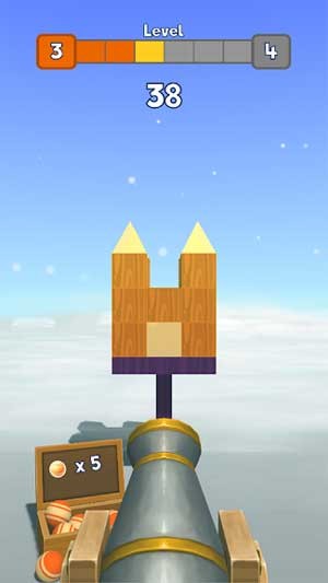 Bạn phải dùng số bóng cho trước để ném đổ các khối hình