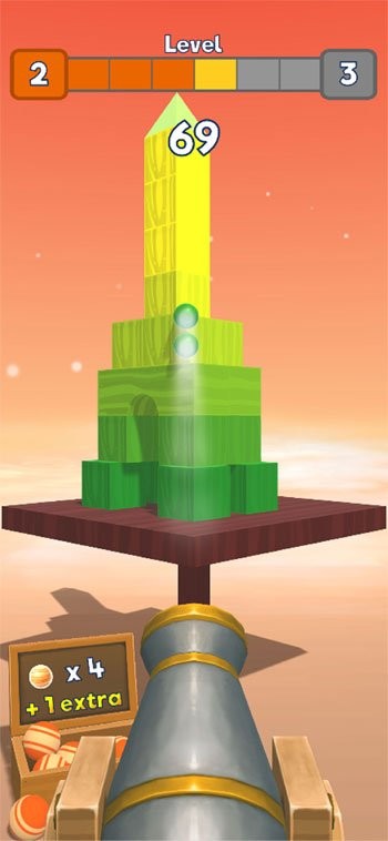 Bắn bóng đánh đổ mọi cấu trúc