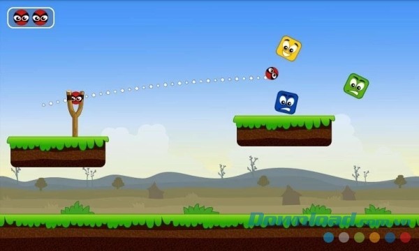Giao diện game Knock Down cho Android được thiết kế sinh động và dễ thương