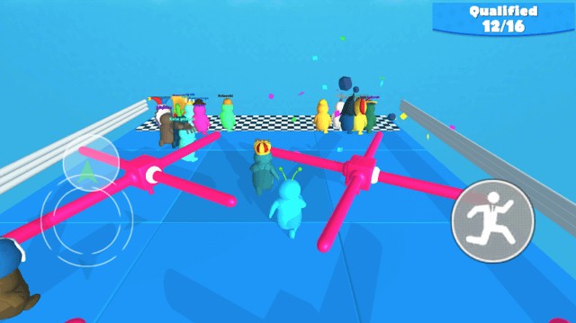 Vượt qua khu vực có các kim đồng hồ xoay tròn