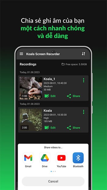 Chia sẻ ghi âm