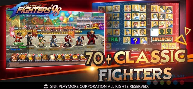 Mở khóa, tuyển dụng và thu thập võ sĩ từ hơn một danh sách với hơn 70 nhân vật