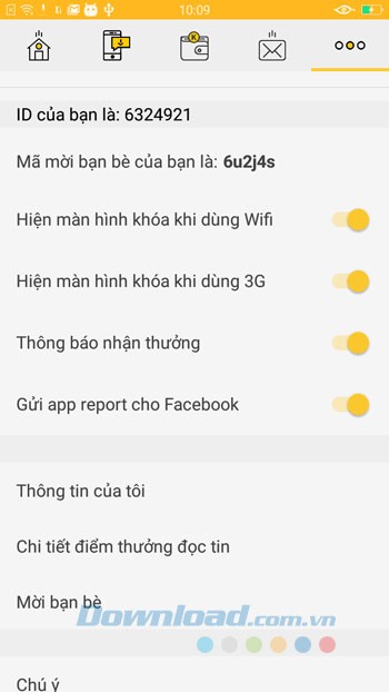 Một số thiết lập