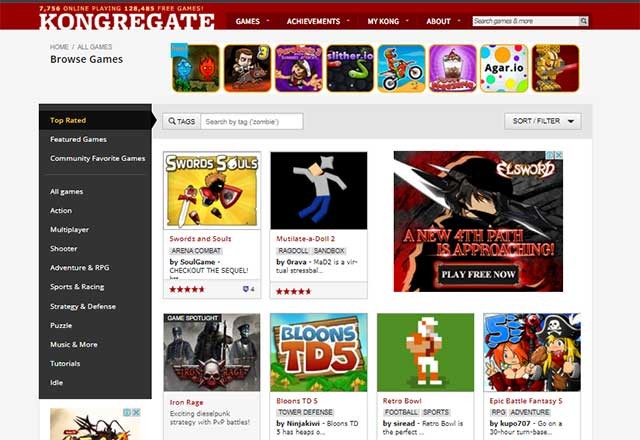 Trang web hiện có hơn 110.000 game online và hơn 30 game mobile có sẵn