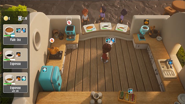 Nấu ăn, pha chế đồ uống và dọn dẹp trong căn bếp thu nhỏ xinh xắn