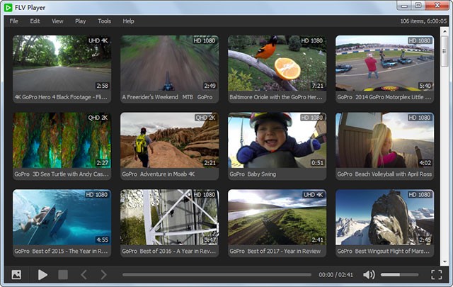 Kotato FLV Player hỗ trợ nhiều định dạng video và audio