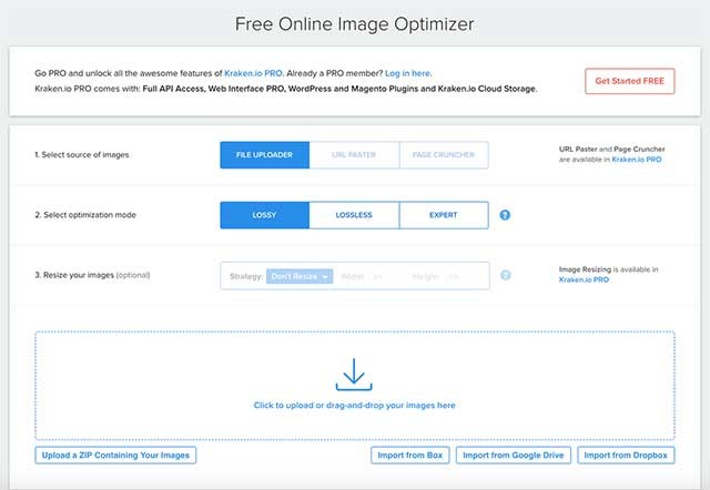 Dán danh sách URL hình ảnh vào một vùng văn bản đơn giản và Kraken sẽ tải xuống tất cả