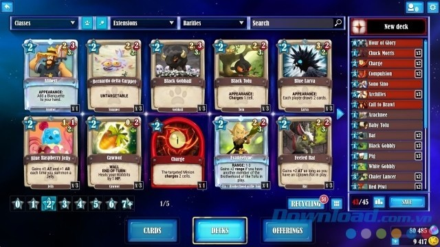 Tùy chỉnh bộ bài chiến thuật trong KROSMAGA cho PC và Mac