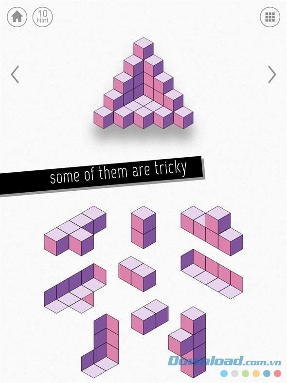 Xử lý các tình huống khó trong game trí tuệ Kubic miễn phí cho Windows Phone và máy tính