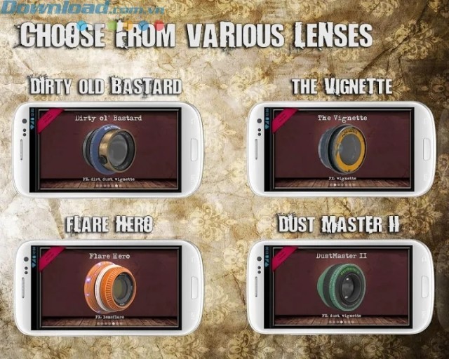 chọn trong số những lense tạo phong cách ảnh bạn thích