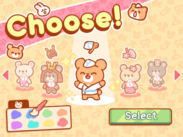 Chọn nhân vật của bạn và bắt đầu điều hành nhà hàng sushi trong game Kuma Sushi Bar