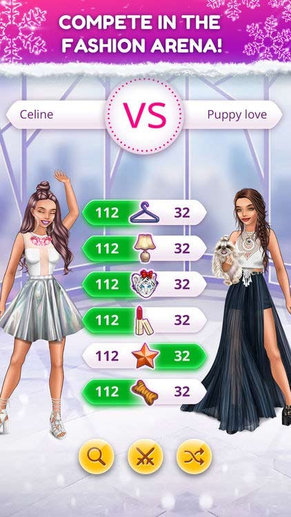 Cạnh tranh với người chơi khác trong đấu trường thời trang của Lady Popular