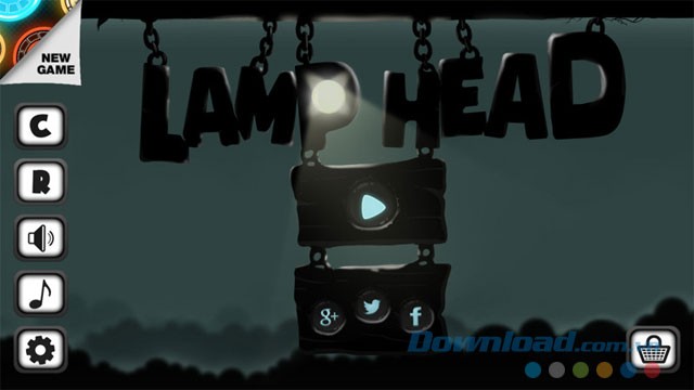 Các lựa chọn trong màn hình chính của game Lamphead