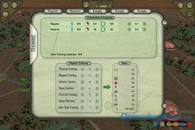 Huấn luyện quân đội trong game chiến thuật mới Land Doctrine cho máy tính