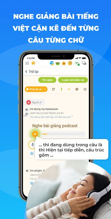 Nghe giảng bằng Tiếng Việt
