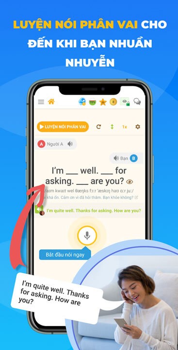Luyện nói bằng cách phân vai