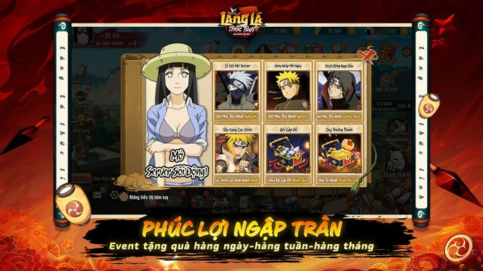 Phúc lợi ngập tràn, sự kiện tặng quà hàng ngày, hàng tuần, hàng tháng