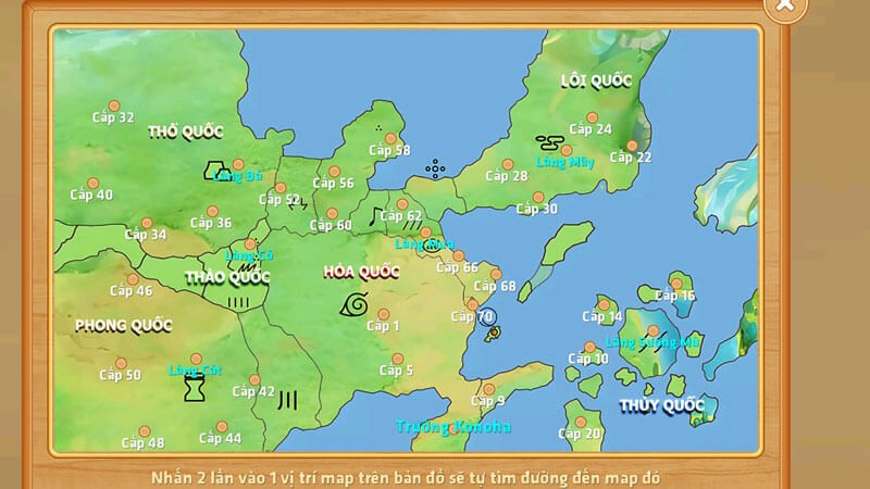 Hệ thống Bản đồ được thiết kế rộng lớn