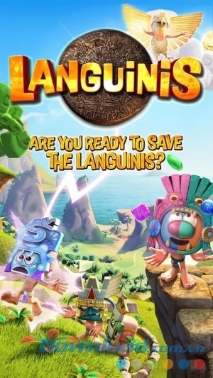 Giao diện chính của Languinis: Word Puzzle Challenge cho Android