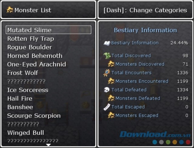 Danh sách quái vật của game nhập vai mới Last Dream: World Unknown cho máy tính, Mac và Linux