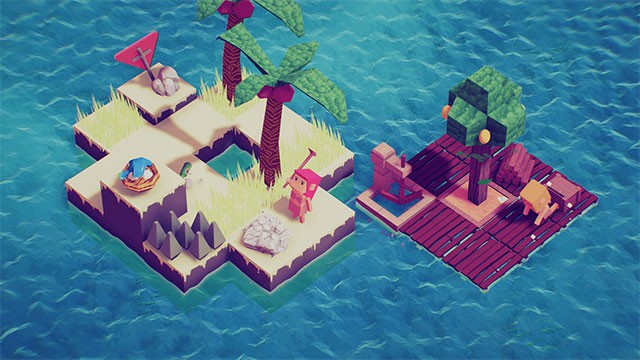 Xây dựng nhà ở, bẫy, công trình phòng thủ... để sống sót trên hòn đảo